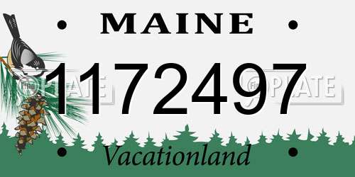1172497 Maine License Plate