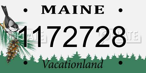 1172728 Maine License Plate