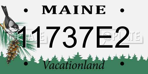 11737E2 Maine License Plate