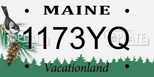 1173YQ Maine License Plate