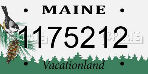 1175212 Maine License Plate