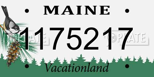 1175217 Maine License Plate