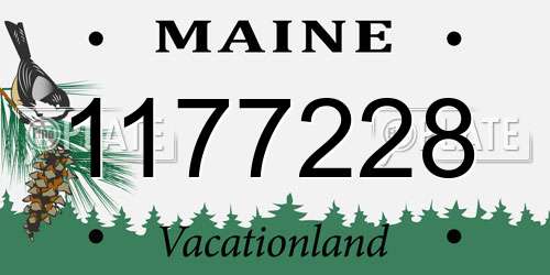 1177228 Maine License Plate