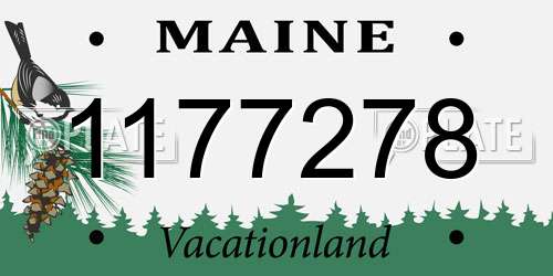 1177278 Maine License Plate