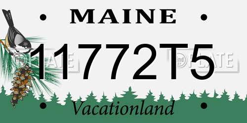 11772T5 Maine License Plate