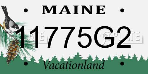 11775G2 Maine License Plate