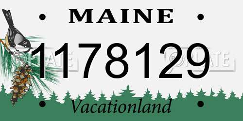 1178129 Maine License Plate