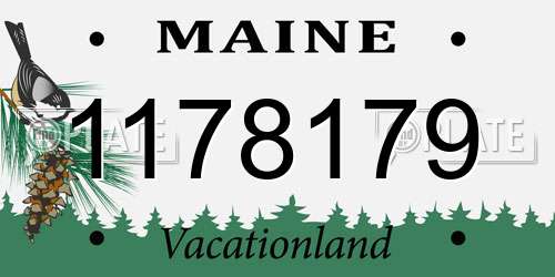 1178179 Maine License Plate