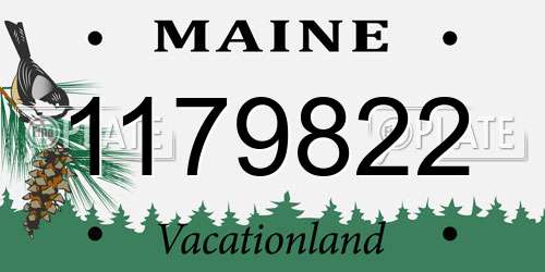 1179822 Maine License Plate