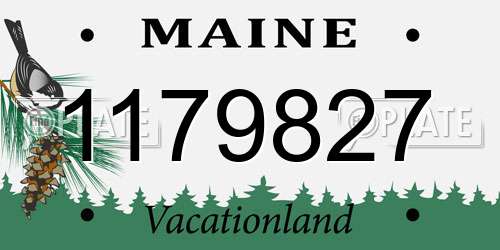 1179827 Maine License Plate
