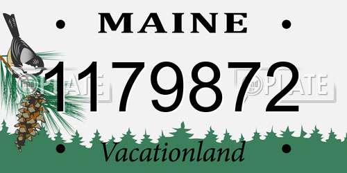 1179872 Maine License Plate