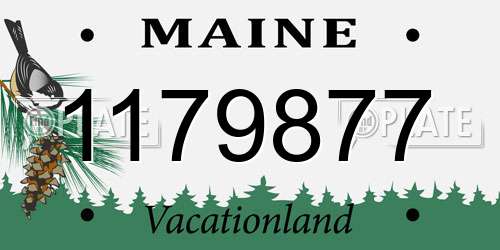 1179877 Maine License Plate