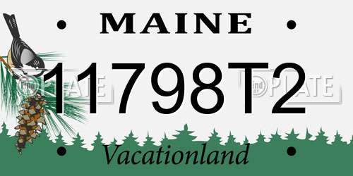 11798T2 Maine License Plate