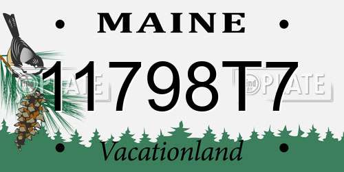 11798T7 Maine License Plate