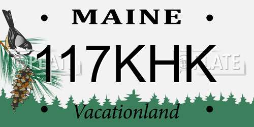 117KHK Maine License Plate