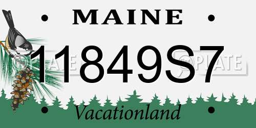11849S7 Maine License Plate