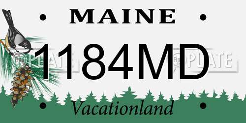 1184MD Maine License Plate