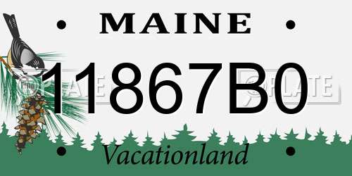 11867B0 Maine License Plate