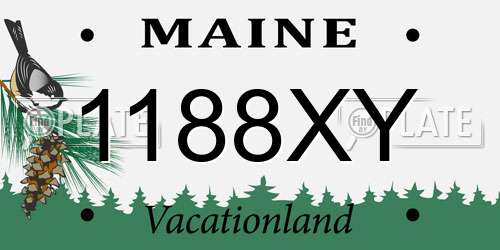 1188XY Maine License Plate