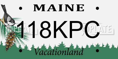 118KPC Maine License Plate