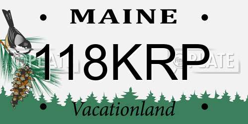 118KRP Maine License Plate