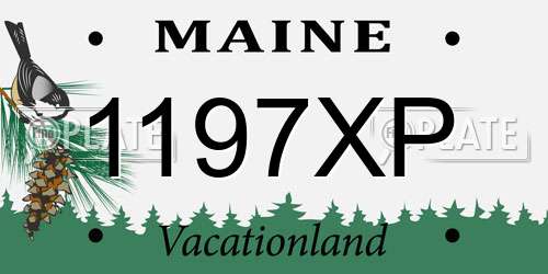 1197XP Maine License Plate