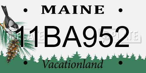 11BA952 Maine License Plate