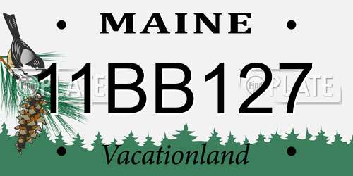 11BB127 Maine License Plate