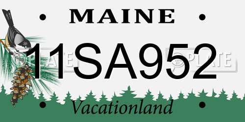 11SA952 Maine License Plate
