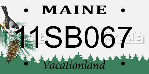 11SB067 Maine License Plate