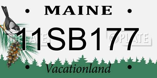 11SB177 Maine License Plate