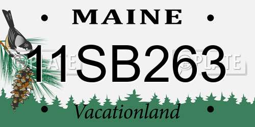 11SB263 Maine License Plate