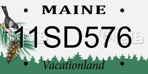 11SD576 Maine License Plate