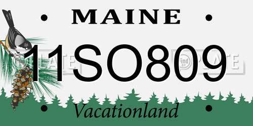 11SO809 Maine License Plate