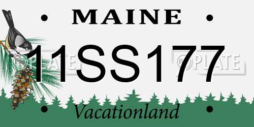 11SS177 Maine License Plate