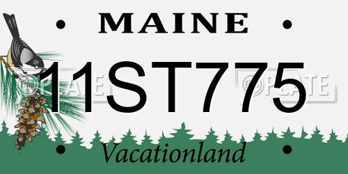 11ST775 Maine License Plate