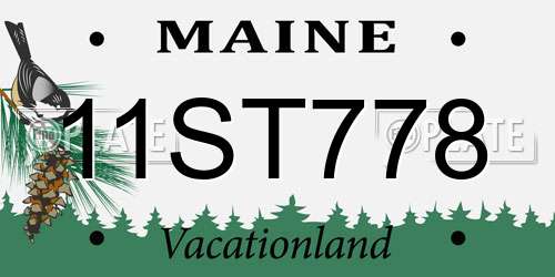 11ST778 Maine License Plate