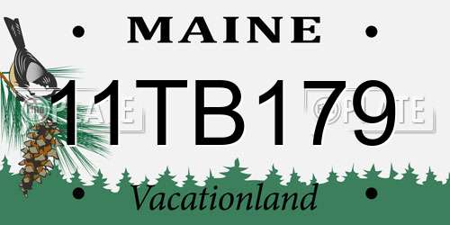 11TB179 Maine License Plate