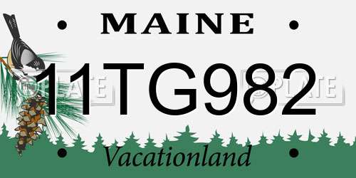 11TG982 Maine License Plate