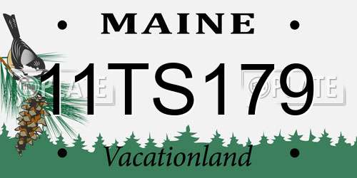 11TS179 Maine License Plate