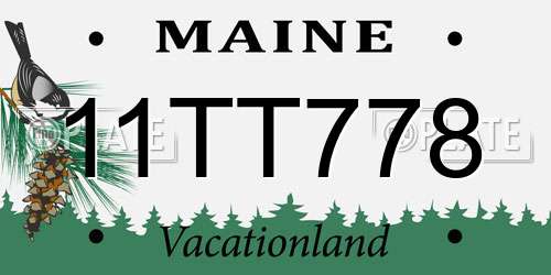 11TT778 Maine License Plate
