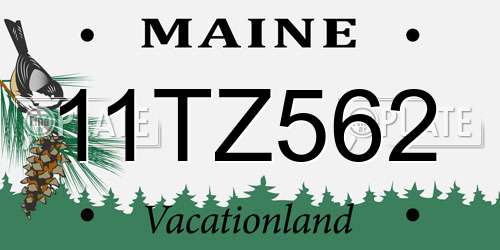 11TZ562 Maine License Plate