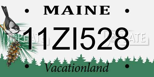 11ZI528 Maine License Plate