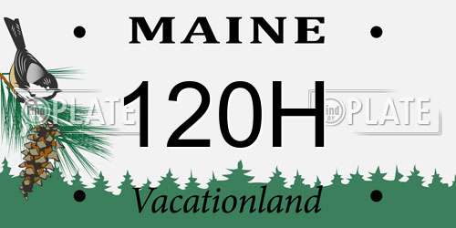 120H Maine License Plate
