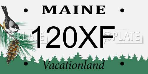 120XF Maine License Plate
