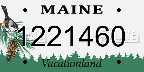 1221460 Maine License Plate