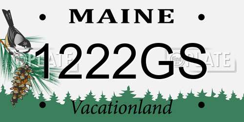 1222GS Maine License Plate