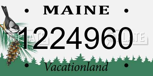 1224960 Maine License Plate
