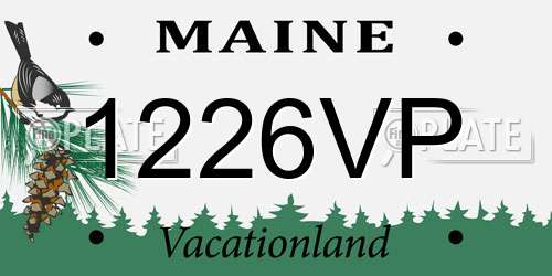 1226VP Maine License Plate