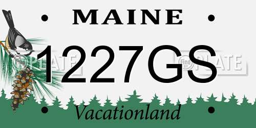 1227GS Maine License Plate